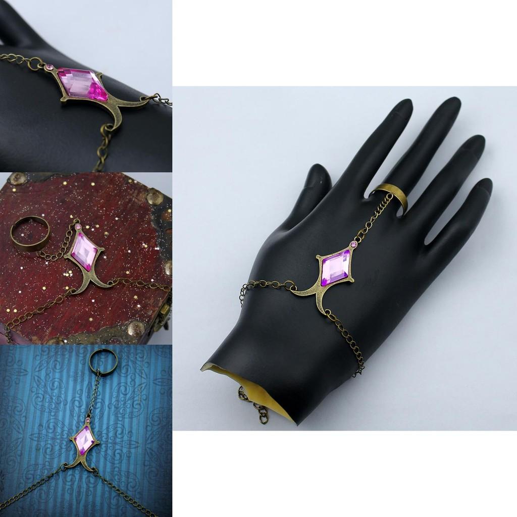 Magical Girl Madoka Kaname Soul Gem Bracelet Diamond Purple Gemstone Cosplay Prop Bracelet
