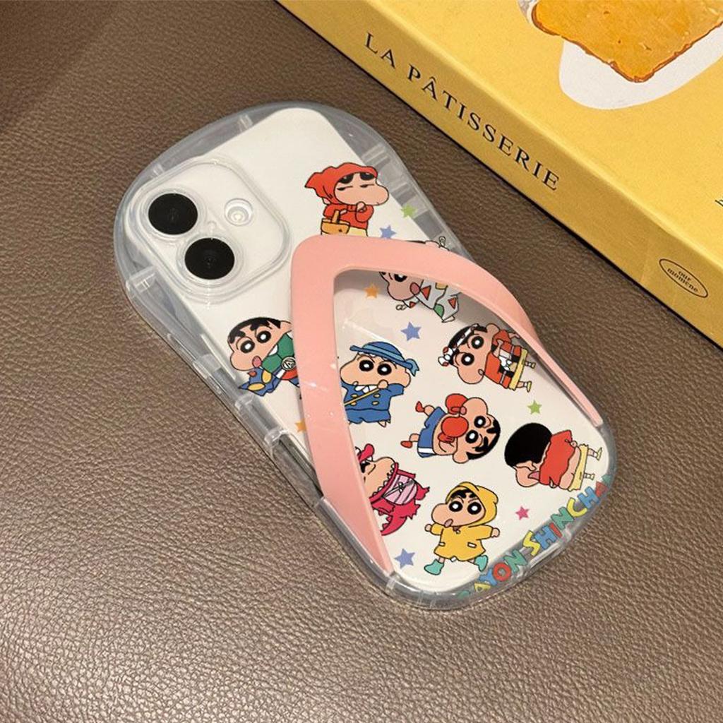 Creative Slippers Case for Apple 17AIR Protective Cover Airbag Anti-fall Goddess Simple Trendy Slippers Mobile Phone Case