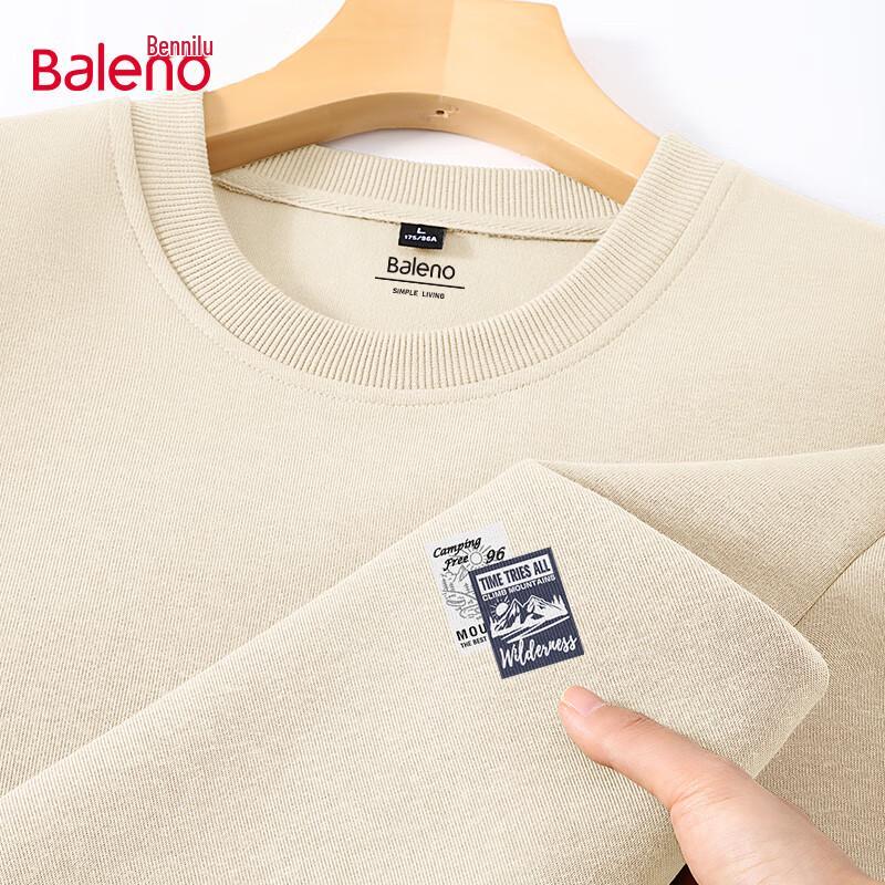 Baleno Herr Lös Passform Grafisk Pullover Sweatshirt