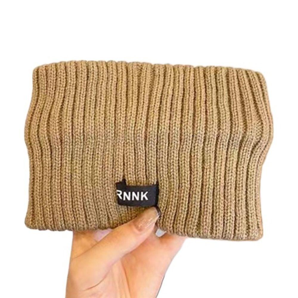Elastic Winter Hat Wide Warm Headwrap New Knitted Hat  Autumn Winter