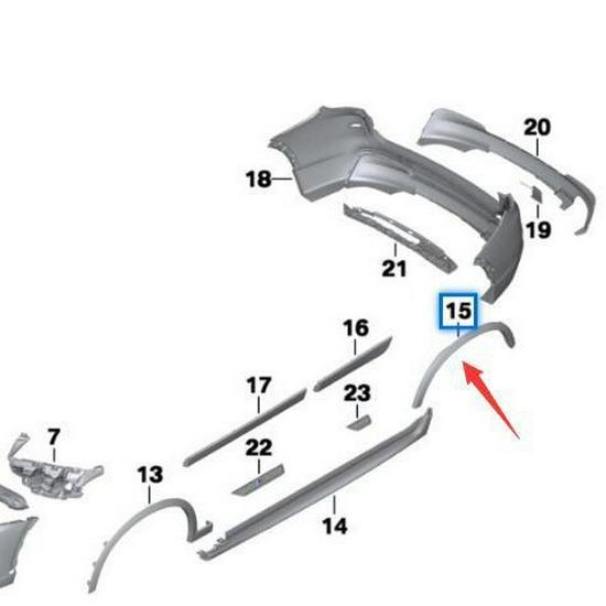 BMW X3 F25 Wheel Arch M Version - Part Numbers 51778052077/078