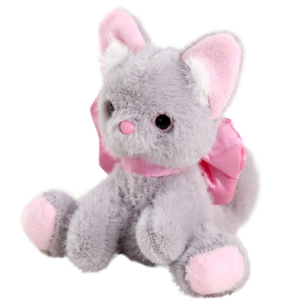 Animal Plush Cat Toy With Short Pile Plush For Backpack Accessory