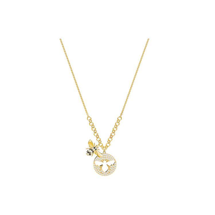 Swarovski Lisabel Series Cute Bee Gold Plated Necklace Women necklace 5365641 White Box