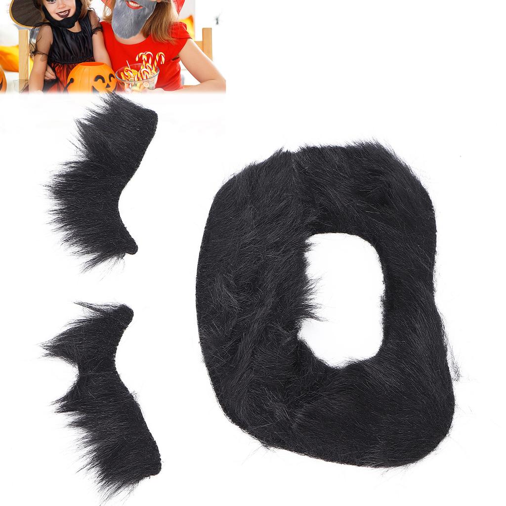 Ausgefallenes Kostüm Falscher Bart Selbstklebender Bart Augenbrauenaufkleber Partyzubehör Accessoire