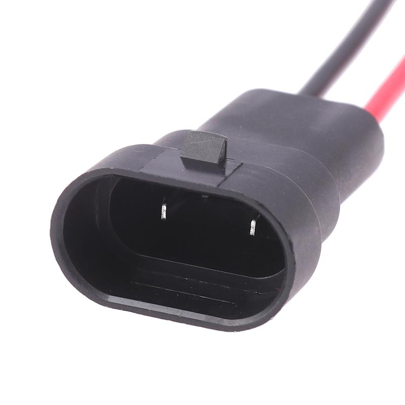 1/2Pcs 9005 Single Slot With Wire 10Cm Bulb Socket Headlight Fog Lamp Male Plug Adapter Waterproof Automotive Connector