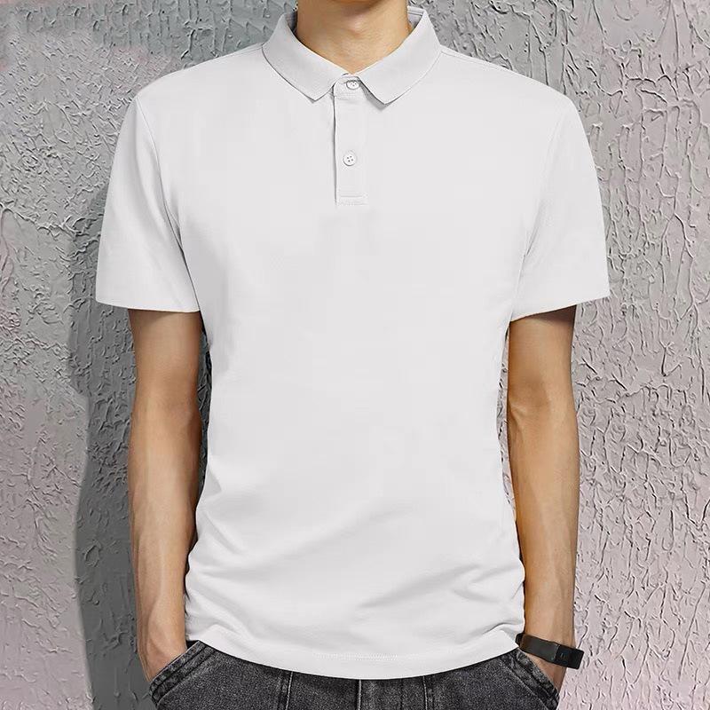 

Men s Unisex Short Sleeve Polo Shirt - Casual Summer Lapel T-Shirt, Solid Color Workwear 4XL (85-90 kg) білий