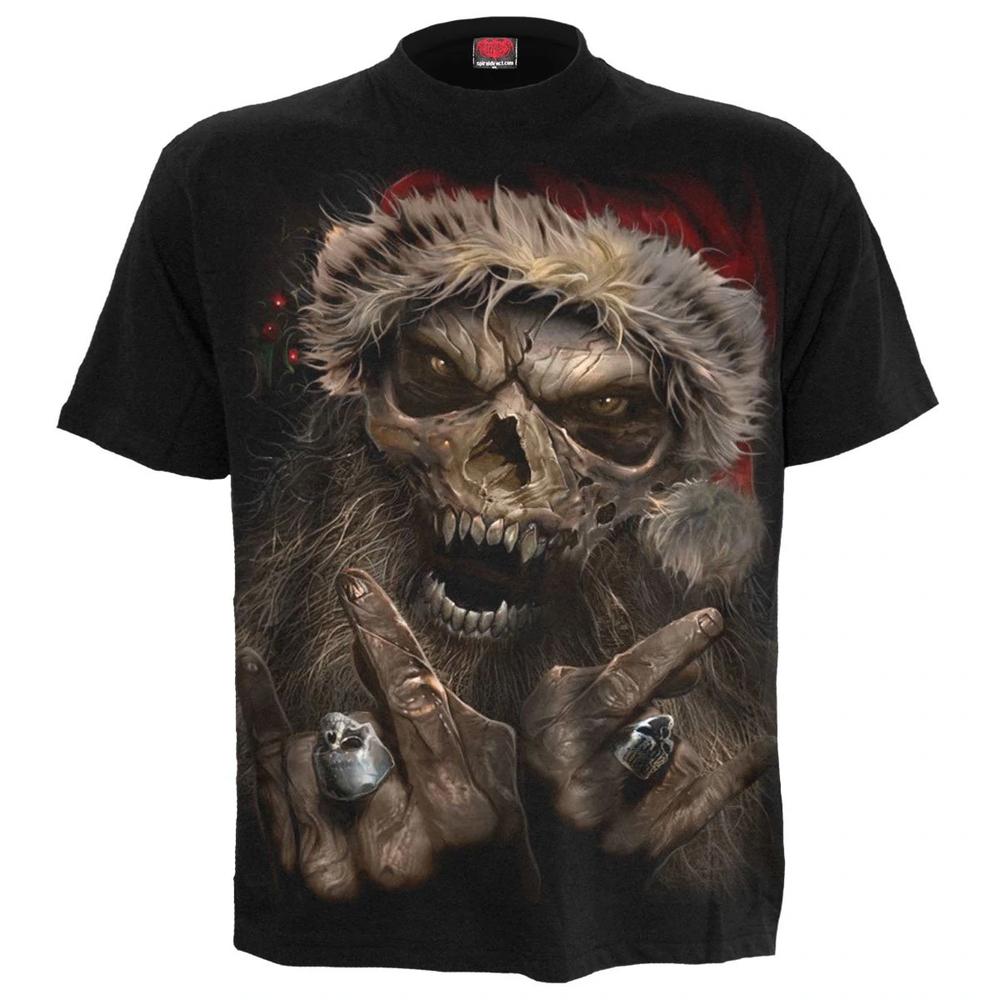 

Черная футболка унисекс Rock Santa S