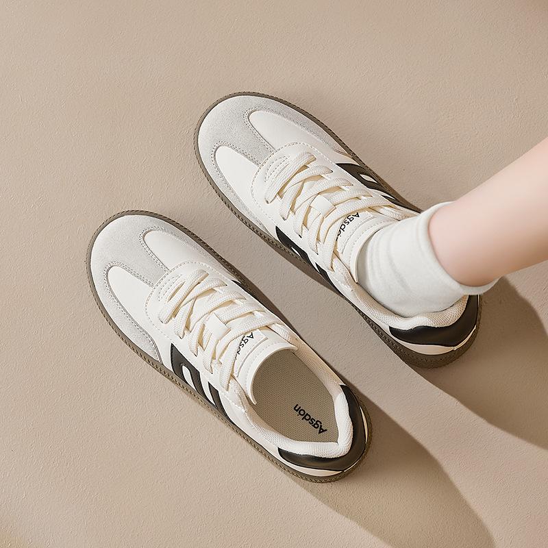 Augustine thick-soled little white shoes women's 2025 new autumn casual flat-soled German training shoes soft baseplate shoes with skirts
