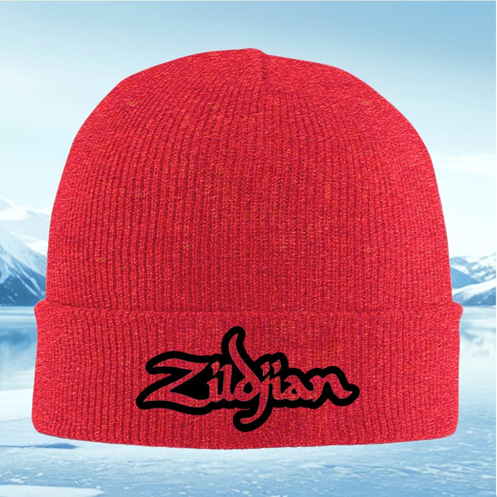 Zildjian Cymbal Logo Brand Name Men Women Unisex Knitted Hat Beanie Pullover Cap Winter Thermal Warm Christmas Outdoor Cycling H