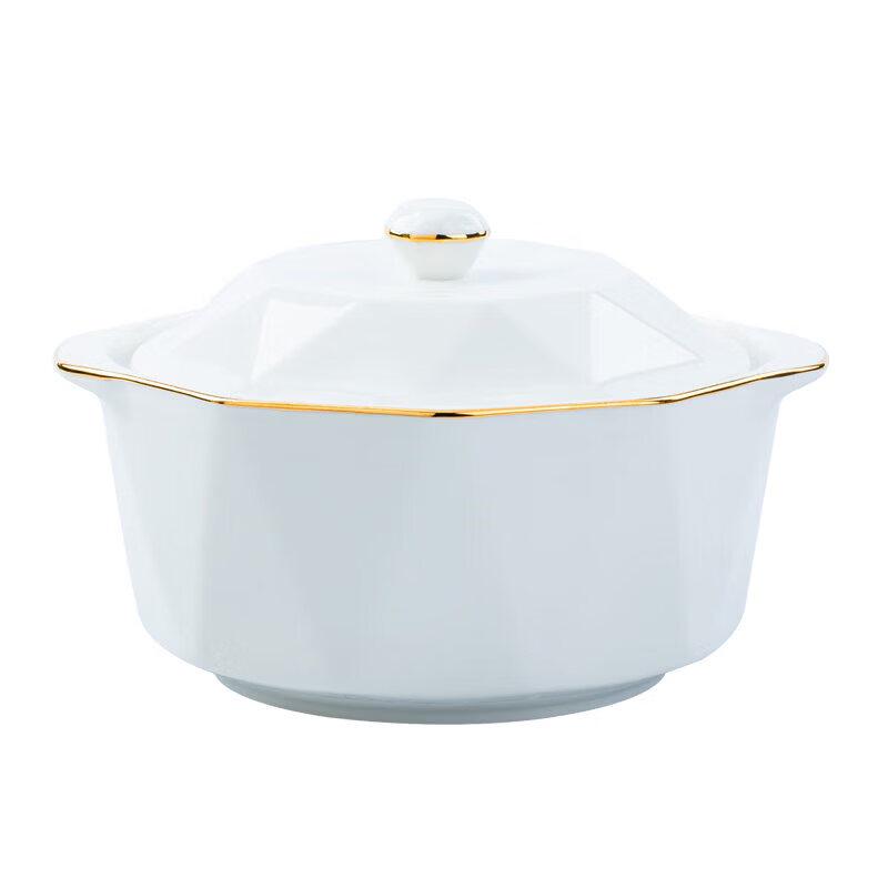 

Melamine Large Soup Bowl with Lid and Double Handles