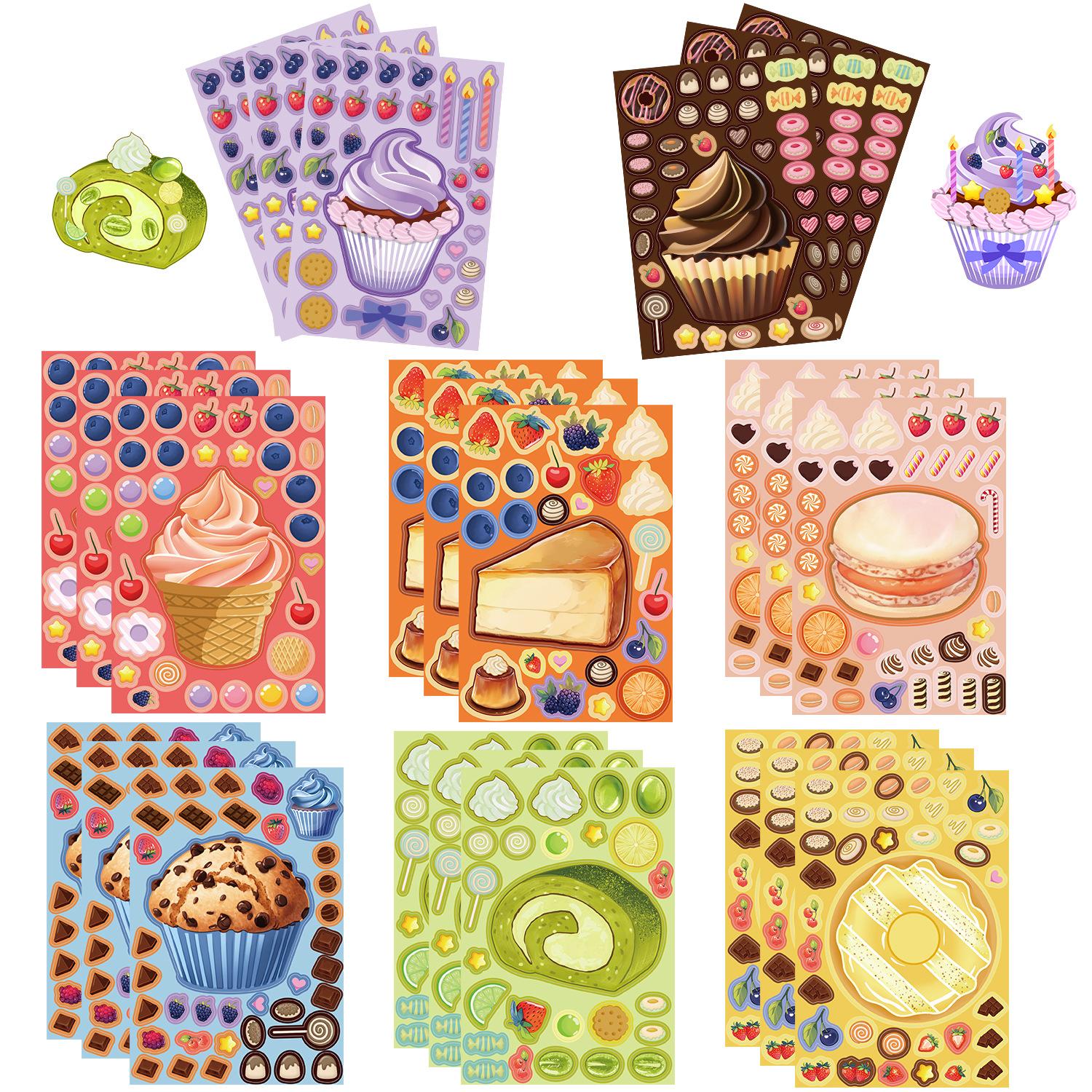 

8 Dessert Ice Cream Food Collage Hands-on DIY Handbook Mobile Phone Case Decoration Can Be Waterproof
