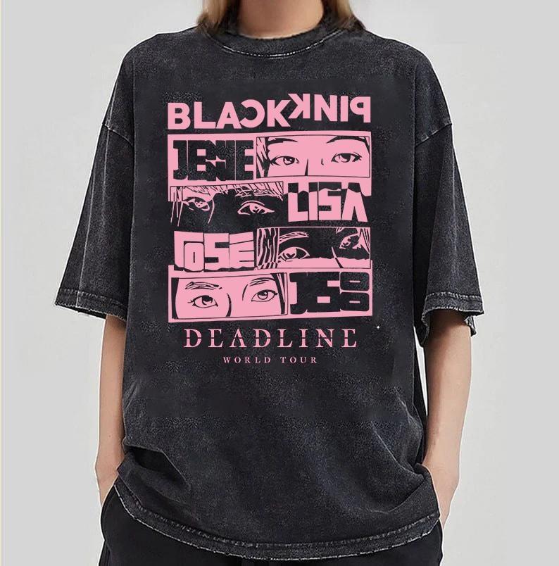 Blackpink World Tour Shirt Born Pink Kpop Tee Concert Outfit Gift for Fans Unisex T-Shirt XXXXL