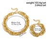 Exaggerated Thick Cross Chains Choker Necklace and Bracelet for Women Trendy Chunky Chians Hand/Neck Accessories Fashion Jewelry