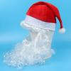 Christmas Cosplay Santa Hat – One-Piece Wig + Beard Design, Ideal for Old Man/Santa Costume Looks