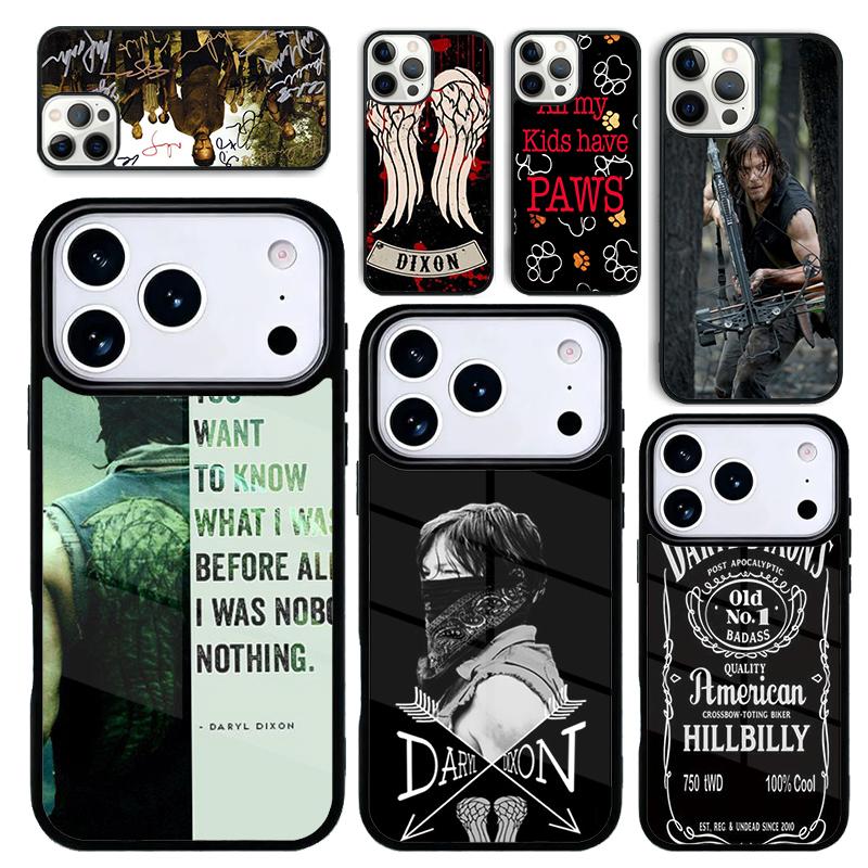 Capa Case for iPhone 17 Air 16 Pro Max 15 Plus 11 13 Mini 14 12 Back Phone Cover The Walking Dead Daryl D