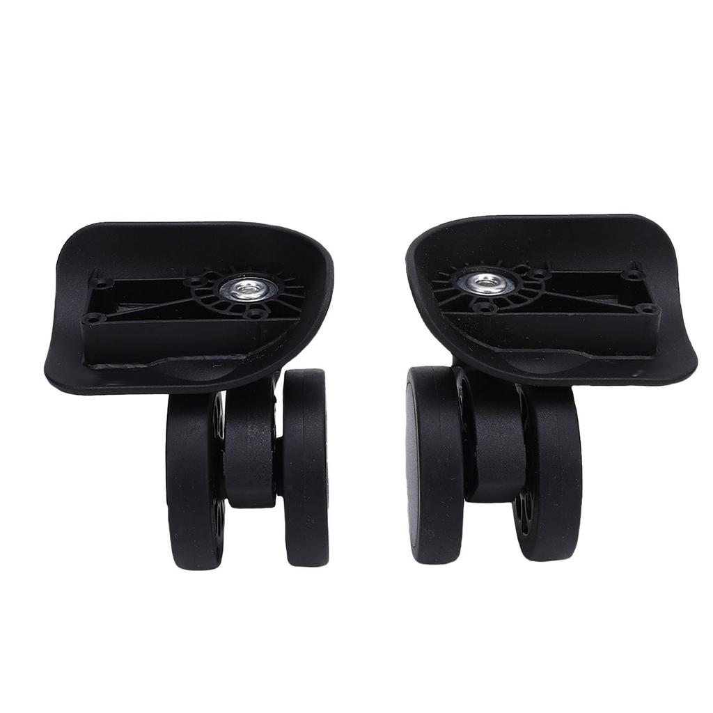 2pcs Luggage Suitcase Double Row Wheels Black Quiet Universal Rotation Casters Replacement