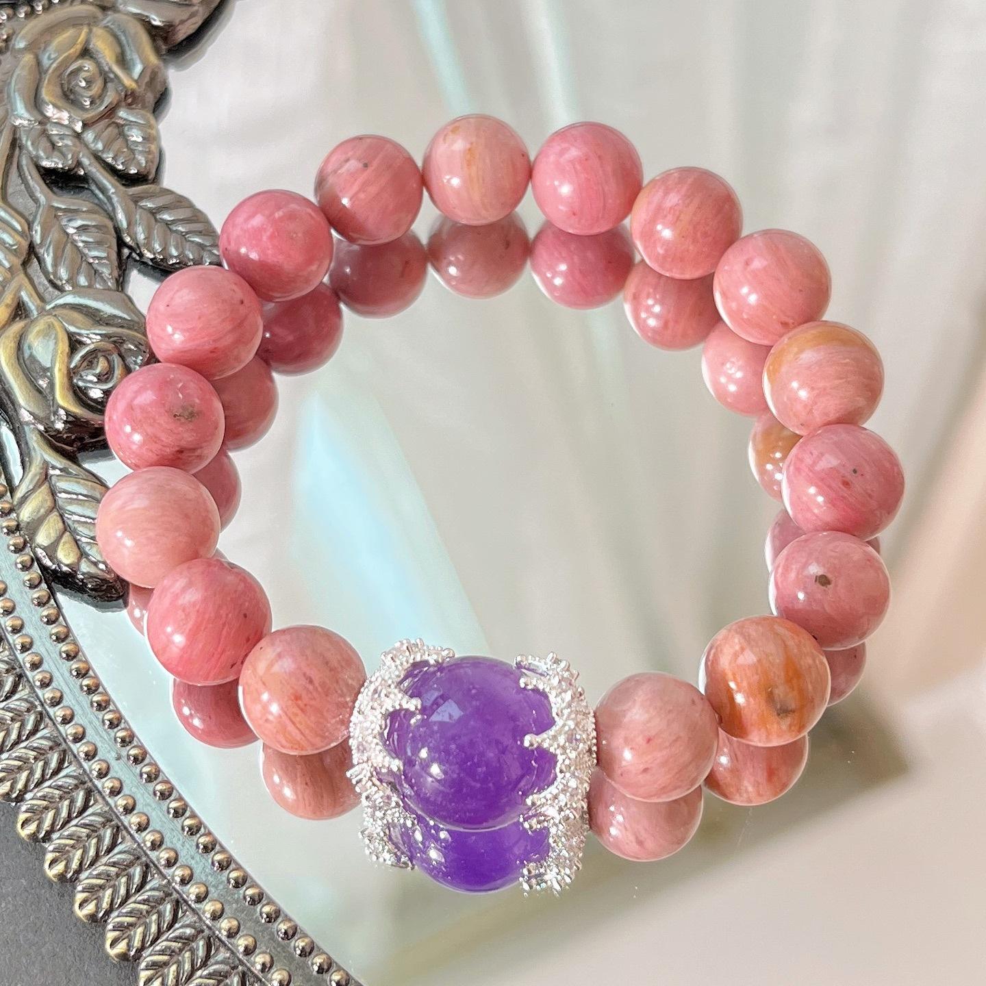 Natural Mahogany Pattern Amethyst Design Sense Design Sense Bracelet Bracelet