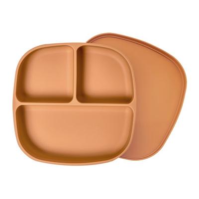 Bandeja de silicone com ventosa Lalabee para comida de bebê, amarela, bandeja para alimentos + tampa para bandeja de alimentos, Itens populares coreanos para pais