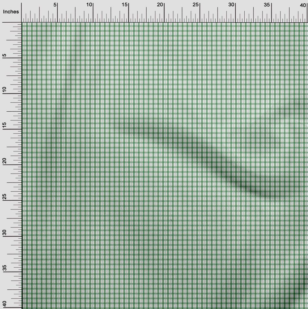 oneOone Cotton Flex Light Green Fabric Check Sewing Fabric By The Yard Printed Diy Clothing Sewing Supplies 40 Inch