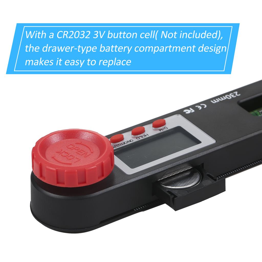 Digital Protractor Ruler Angle Finder, Protractor Ruler Level Tool, Multifunction Level Ruler 7 Inch, 3 Bubble Level
