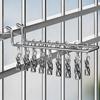 Windproof Socks Drying Rack Stainless Steel Window Net Clothespin Durable Socks Clips  Indoor