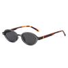SO&EI Retro Small Oval Sunglasses Women Fashion Rivets Leopard Men Punk Shades UV400 Sun Glasses