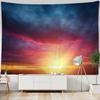 Sea Coconut Tree Tapestry Wall Hanging Bohemian Sunrise Landscape Home Decoration, Aesthetic Bedroom Living Room Decoration
