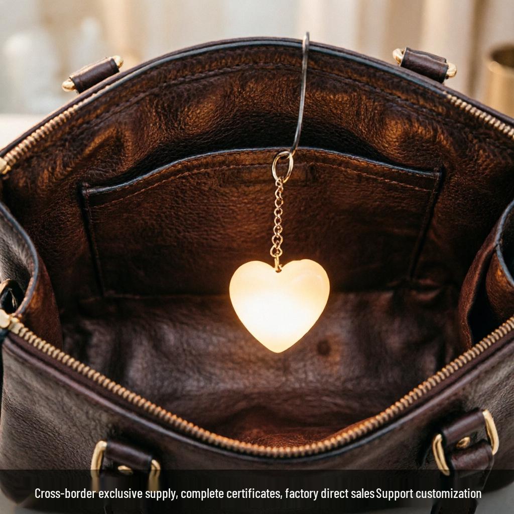 Pink Shell USB Rechargeable Heart-Shaped LED Backpack Light