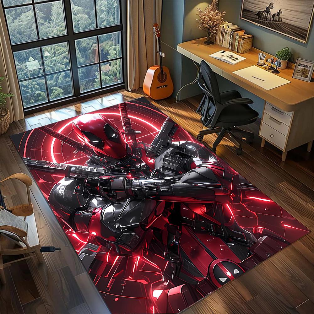 Deadpool: Fun Collectibles Rug Carpet Large Area Rug Non Slip Washable Floor Mat Gamer Room Bedroom Home Decor