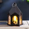 Luminous Halloween Castle Handheld Lantern Mini Candle Wind Lantern  Party Supplies