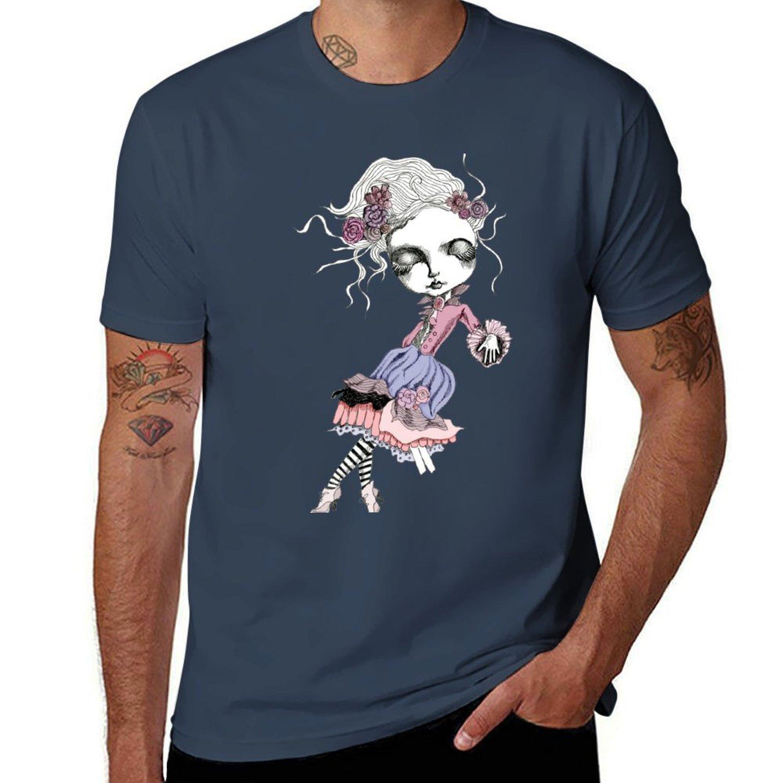 is She falling TShirt Basic All Season Solid TShirt S