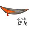 Taşınabilir Hamak Bağlama İpi ile Genişletilmiş Asılı Salıncak İç Mekan Dış Mekan Kampı için Gümüş Gri Turuncu