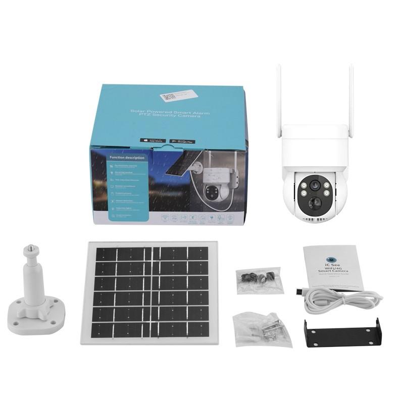 ICSEE WIFI-Überwachungs-Solar-PTZ-Kamera, farbenfrohe Nachtsicht, Zwei-Wege-Audio, PIR-Erkennung, Outdoor, IP66 wasserdicht, Solarstrom-Sicherheits-IP-Kamera