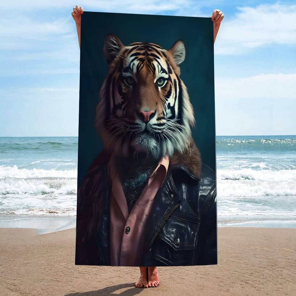 Fashion Animal Tyrannosaurus Fashion Funny Beach Towel Colorful Bath Towels for Girl Microfiber Quick Dry Sand Free