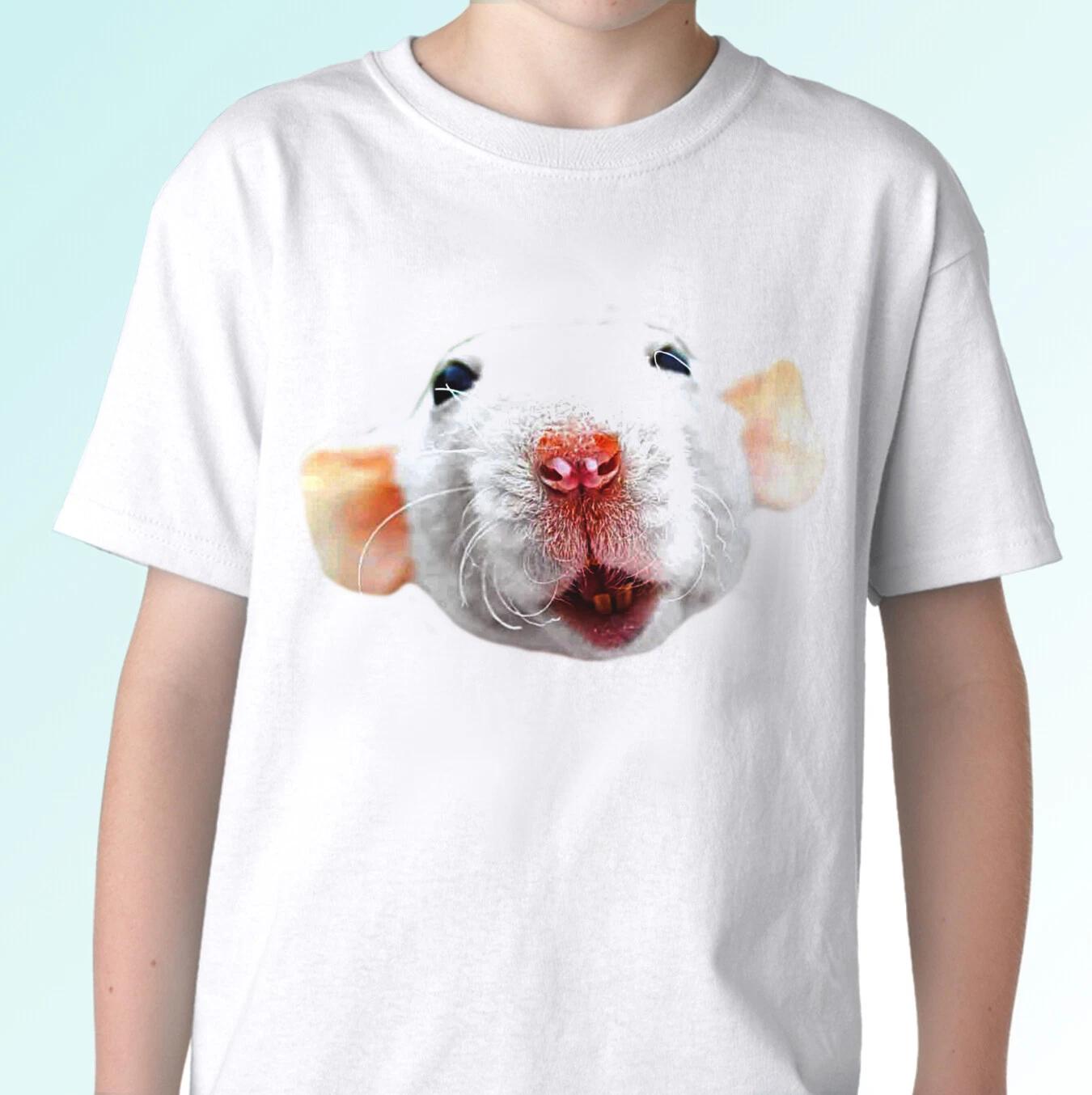

Rat head white kids boys T-Shirt animal funny tee top design gift all sizes 100