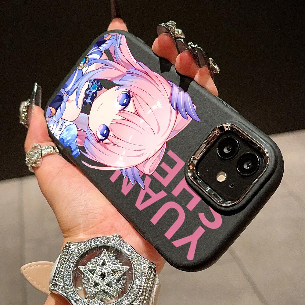 Solid Color Silver Edge Lens Soft Liquid Silicone Shockproof Phone Case for iPhone Samsung Huawei Honor Xiaomi Redmi OPPO Realme Vivo Infinix Tecno