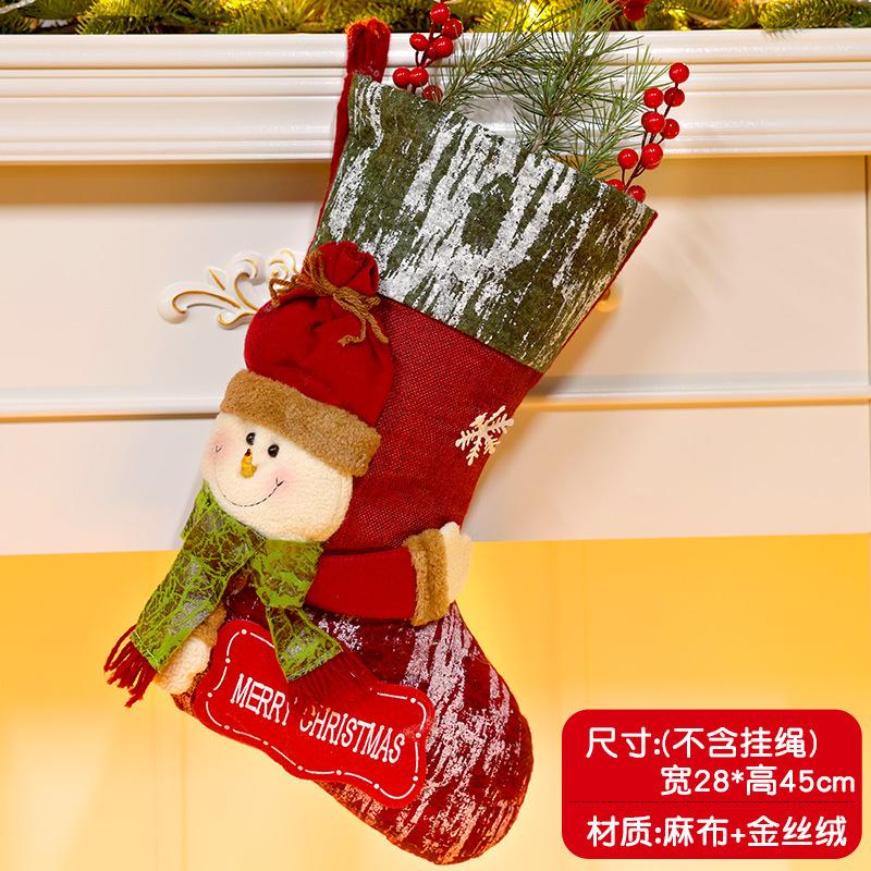 

Рождественские чулки, носки, Санта, снеговик, подвесные елочные украшения, рождественский декор для дома, новогодние подарочные пакеты с конфетами Navidad one size