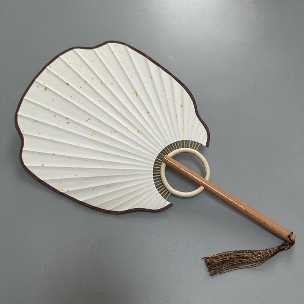 Vintage Chinese Style DIY Fan Classical Round Fan Portable DIY Xuan Paper Fan  Room Decorations