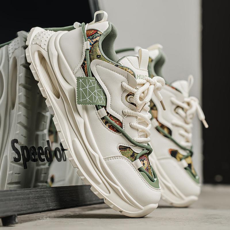 Men's casual sports shoes new thick-soled heightening men's shoes trendy versatile dad shoes men