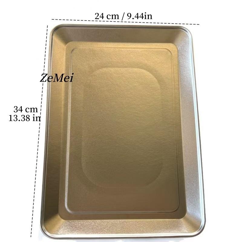 

European Style Rectangle Shape Fruit Plate,Silver Pure Titanium Double-Wall Plate Home Food Tray,Snack Disc Table Decoration 13.38 inches