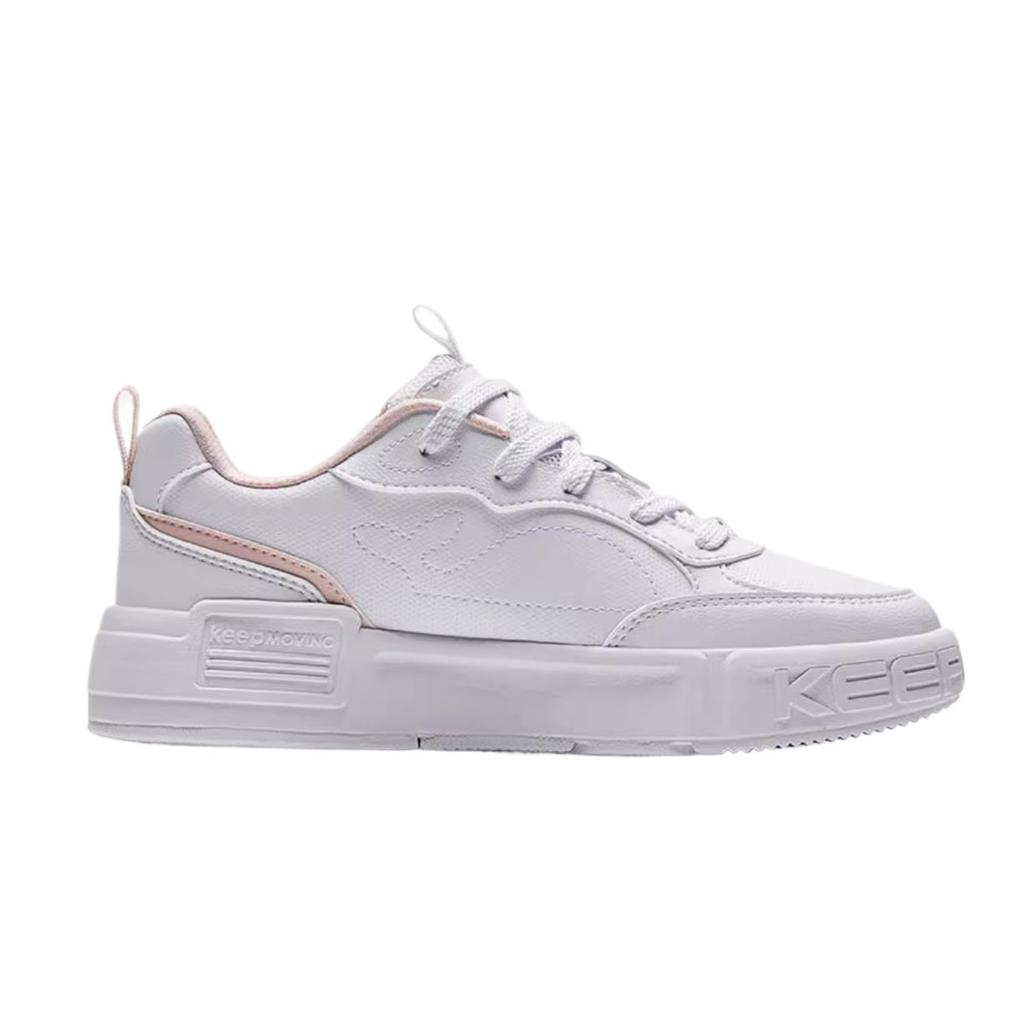 Anta Kids Simple Comfortable Trendy Non-Slip Wear-Resistant Warm Low-Top Kids Skate Shoes Kids Sneaker White Pink 322448004-1