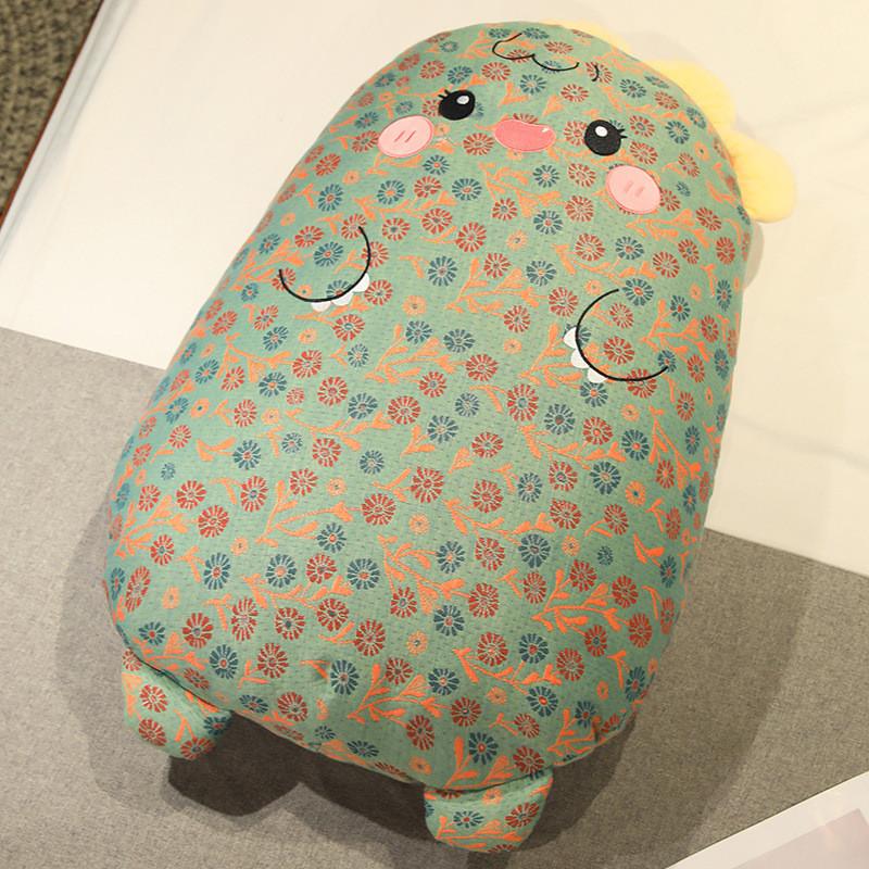 Dinosaur Husky Duck Pig Long Plush Toy Back Cushion Cartoon Stuffed Gift Doll
