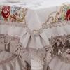 Non-slip Jacquard Floral Lace Seat Cushion Flower Style  Chenille Chair Covers Dining Room Hotel Chair Back Cover Tablecloths