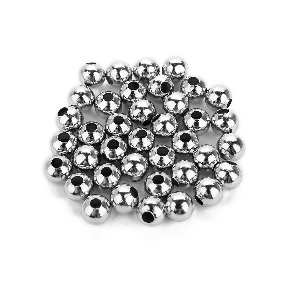 Louleur High Quality Round Tone Metal Beads Smooth Ball Spacer Beads for Jewelry Making Iron Beads DIY Bracelet Necklace
