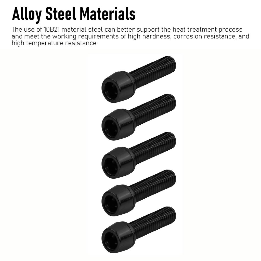 Set med 10 M5 x 20 P0.8 Titanbultar, 0,2 tum (5 mm), 0,8