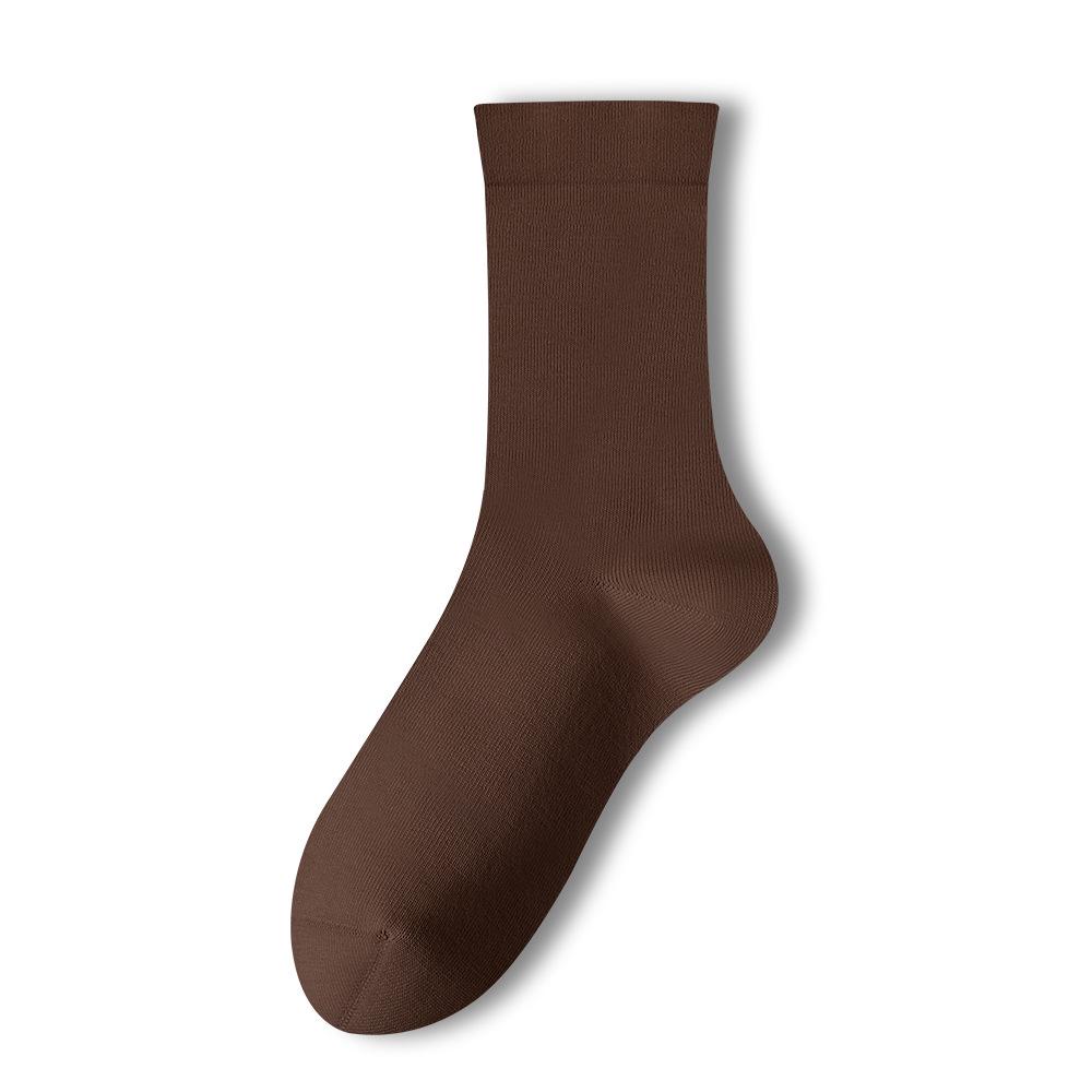 Women's White Medium-Length Cotton Socks - Boneless, Deodorant, Perfect for Spring and Autumn