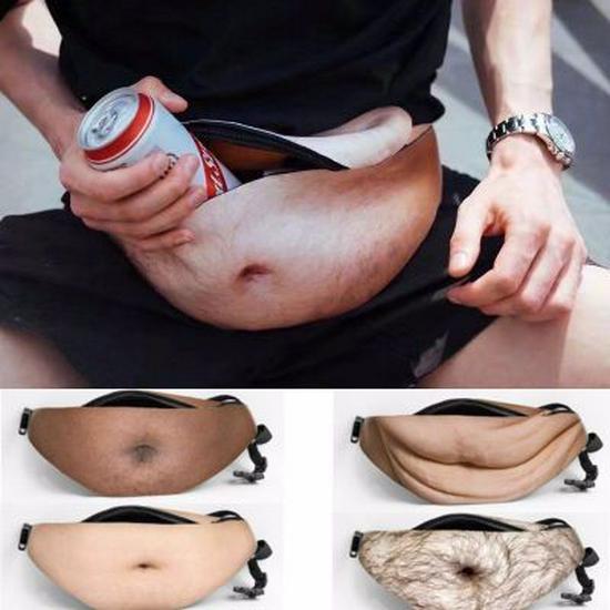 Creative Anti-Harassment Belly Waist Bag - Simulation Big Belly Design