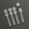 100Pcs Transparent Fan Handles for Diy Crafts Wedding Party Favors Kids Handmade Materials Christmas Plastic Fan Parts Bulk Set