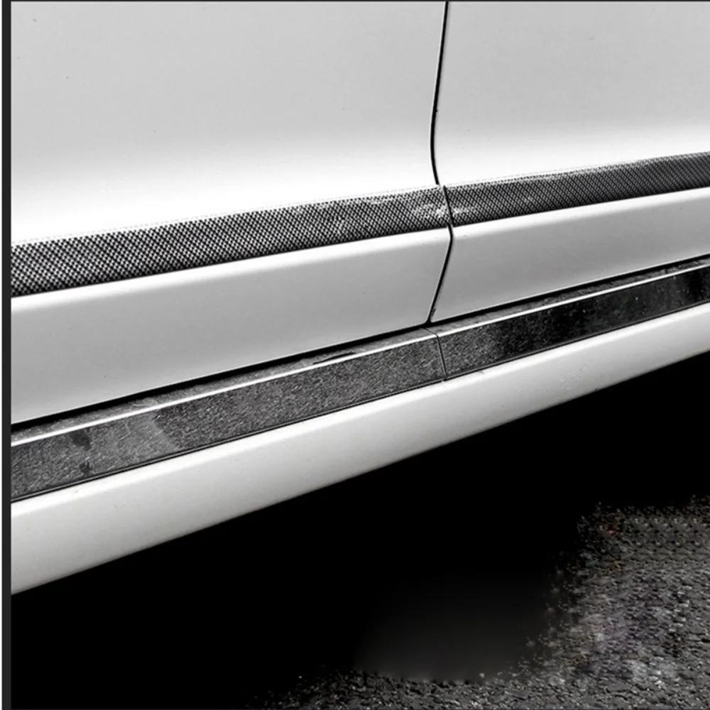 3D Nano Carbon Fiber Car Sticker Paste Door Sill Protector Bumper Tape Car Rear Trunk DIY Paste Protector Strip Waterproof Film