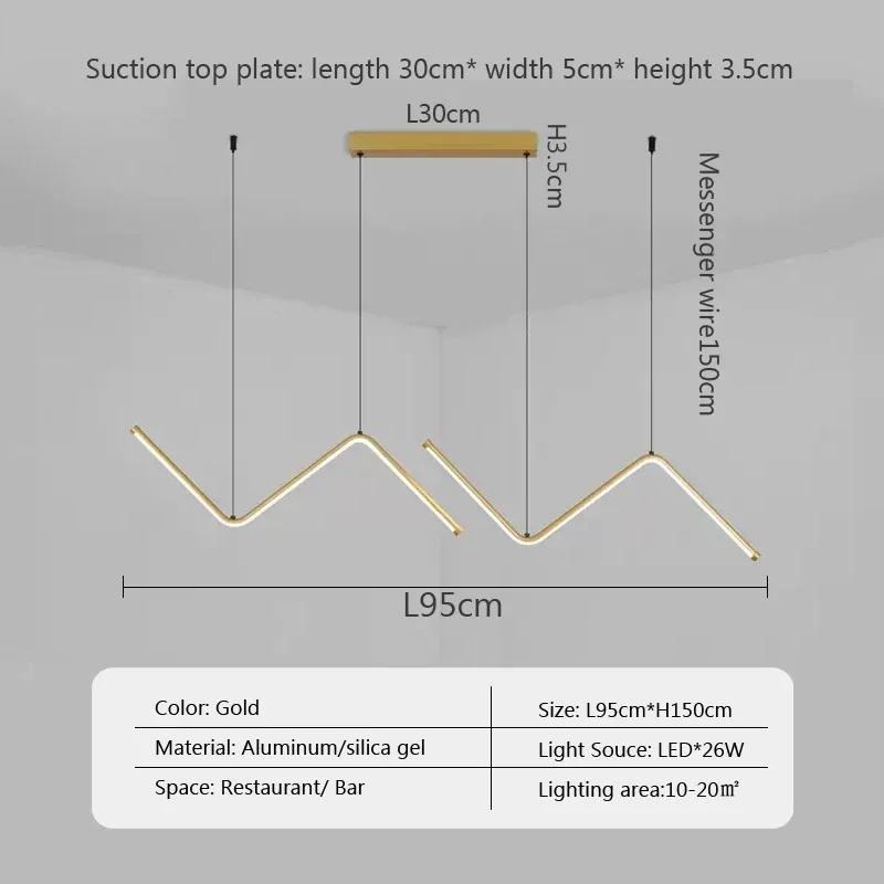 Lampă suspendată cu LED modernă pentru sufragerie, restaurant, bucătărie, birou, cafenea, lampă suspendată pentru interior, candelabru auriu negru